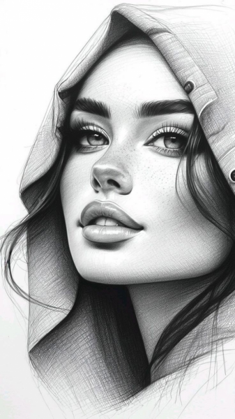  عکس چهره برای طراحی سیاه قلم ساده