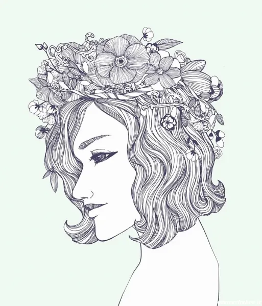  نقاشی سیاه قلم ساده کودکانه