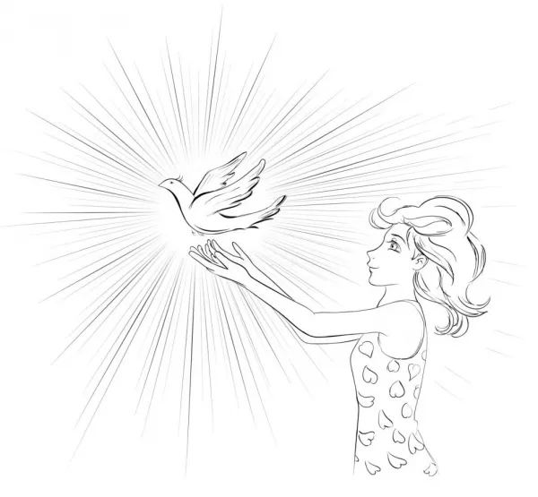  نقاشی سیاه قلم ساده کودکانه