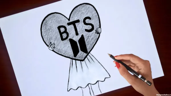  نقاشی سیاه قلم ساده کودکانه