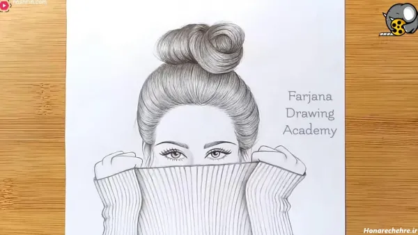  عکس سیاه قلم چهره دختر