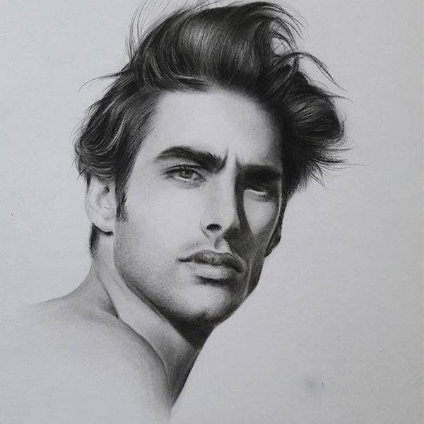 عکس چهره برای طراحی سیاه قلم ساده پسرانه