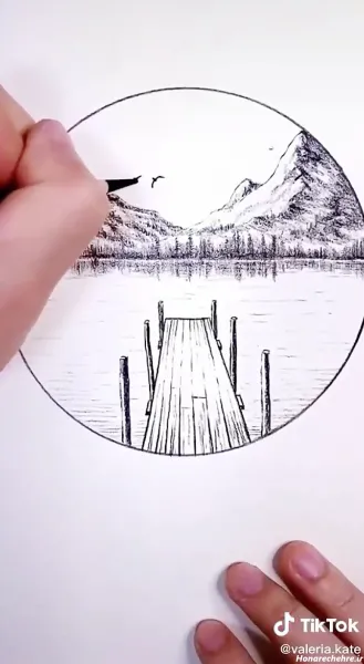  عکس نقاشی سیاه قلم ساده