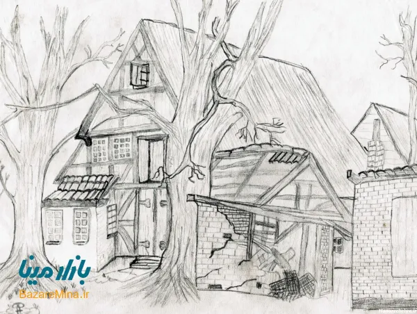  عکس نقاشی سیاه قلم ساده