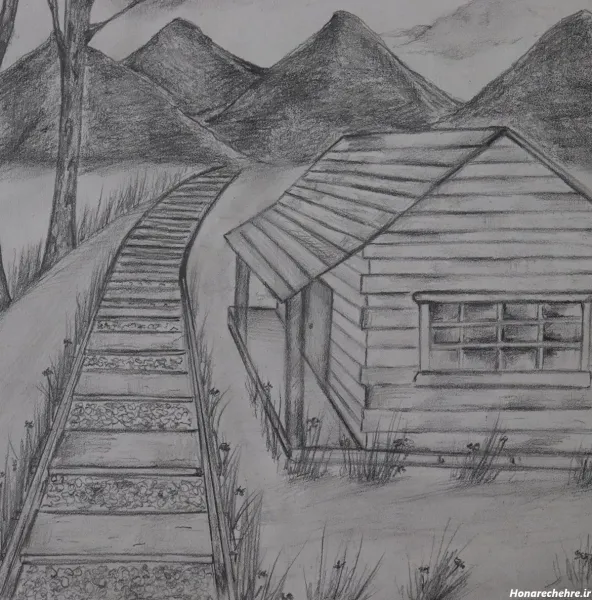  عکس نقاشی سیاه قلم ساده