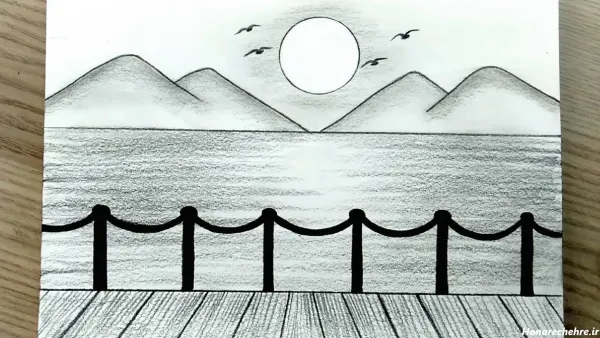  عکس نقاشی سیاه قلم ساده