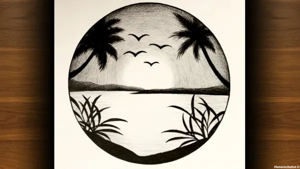  عکس نقاشی سیاه قلم ساده