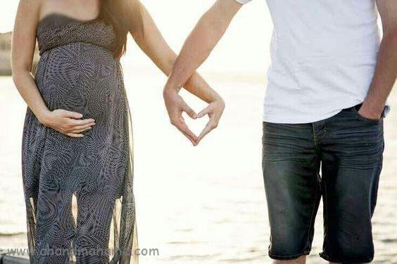 ژست عکس بارداری با همسر