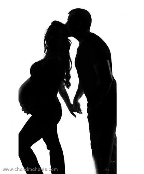  ژست عکس بارداری با همسر