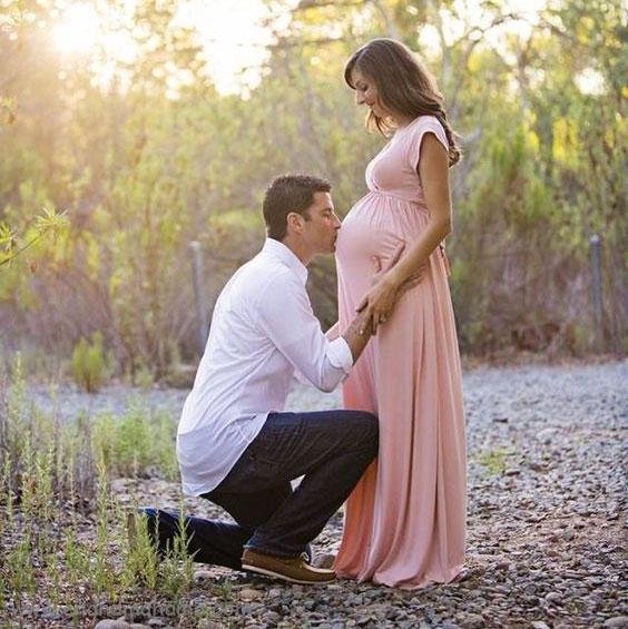  ژست عکس بارداری با همسر