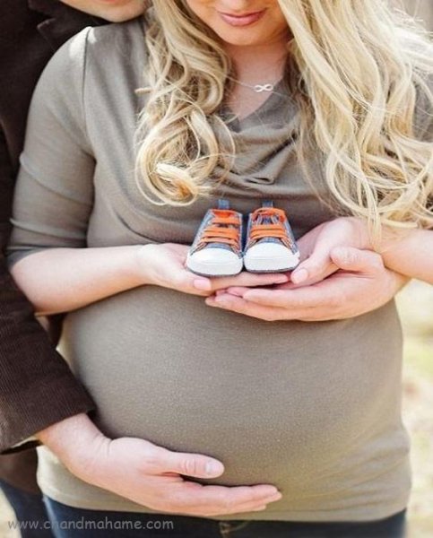  ژست عکس بارداری با همسر