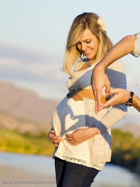  ژست عکس بارداری با همسر