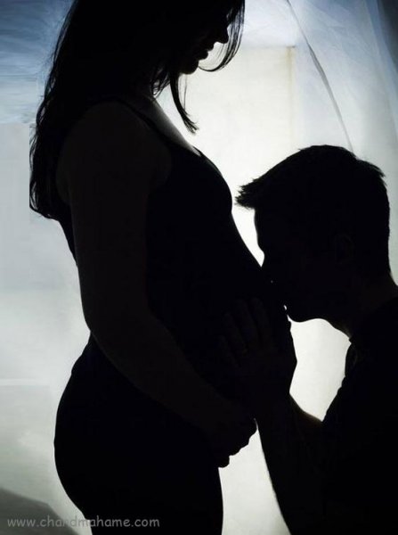  ژست عکس بارداری با همسر