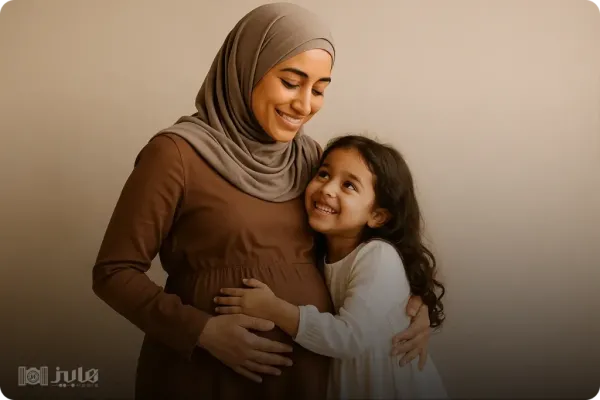  ژست عکس بارداری با حجاب