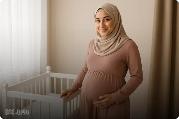  ژست عکس بارداری با حجاب