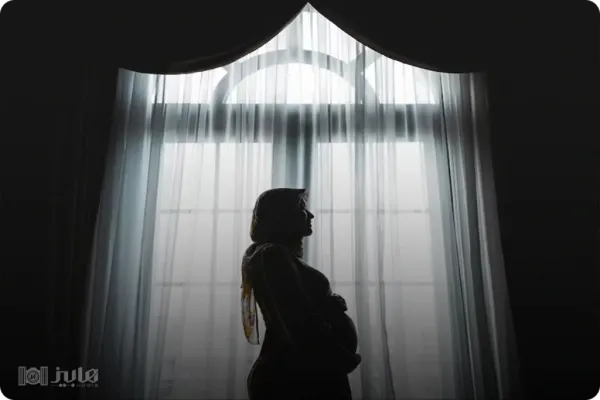  ژست عکس بارداری با حجاب