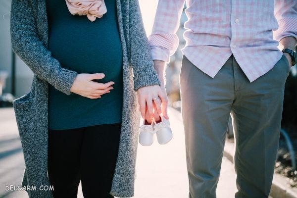  عکس زن حامله با همسرش عاشقانه