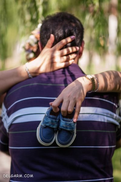  عکس زن حامله با همسرش عاشقانه