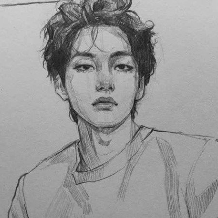 نقاشی سیاه قلم ساده کودکانه