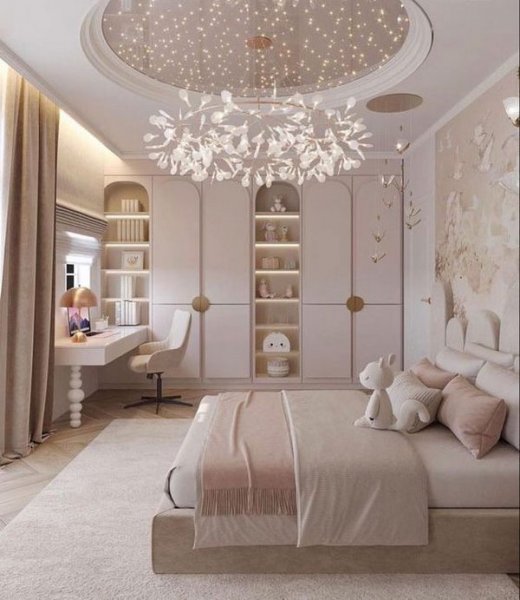  دکوراسیون اتاق خواب دخترانه لاکچری