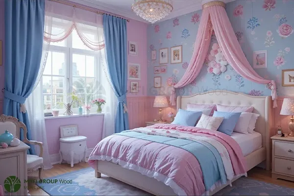  دکوراسیون اتاق خواب دخترانه لاکچری