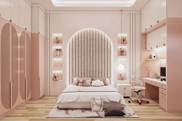  دکوراسیون اتاق خواب دخترانه لاکچری