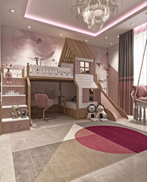  عکس اتاق خواب دخترانه رویایی