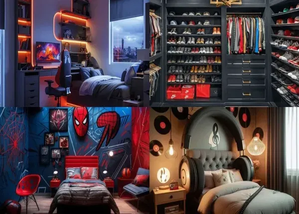  عکس اتاق خواب پسرانه ساده ایرانی