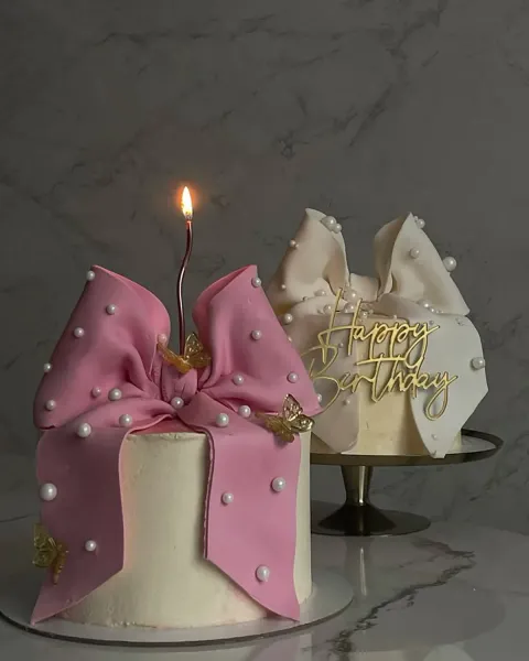 عکس کیک پاپیونی دخترانه