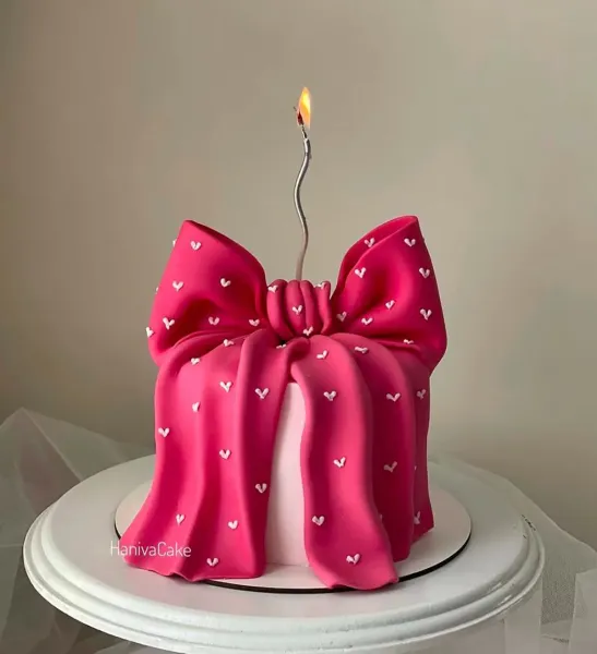  عکس کیک پاپیونی دخترانه