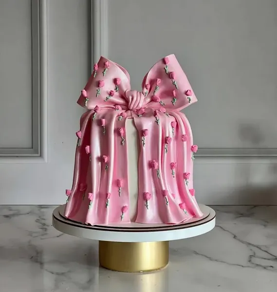  عکس کیک پاپیونی دخترانه