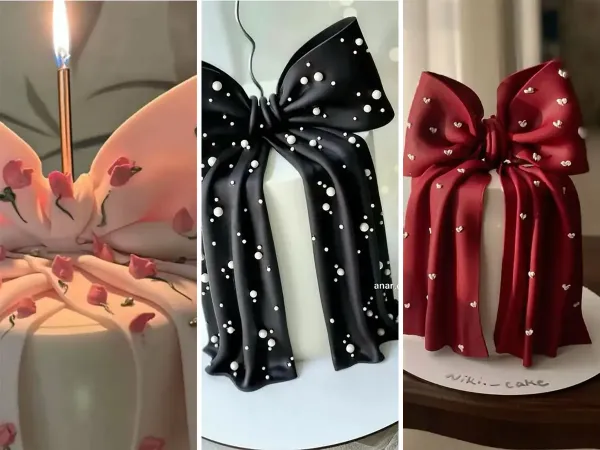  عکس کیک پاپیونی دخترانه