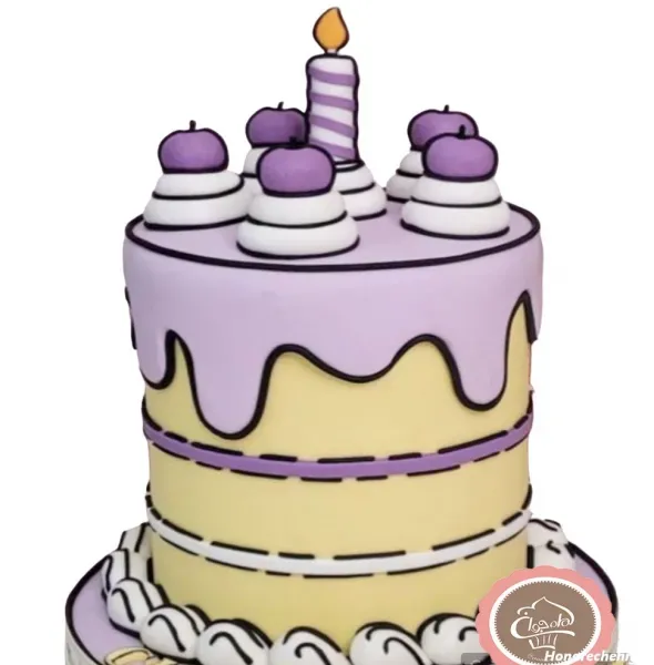  عکس کیک پاپیونی بنفش