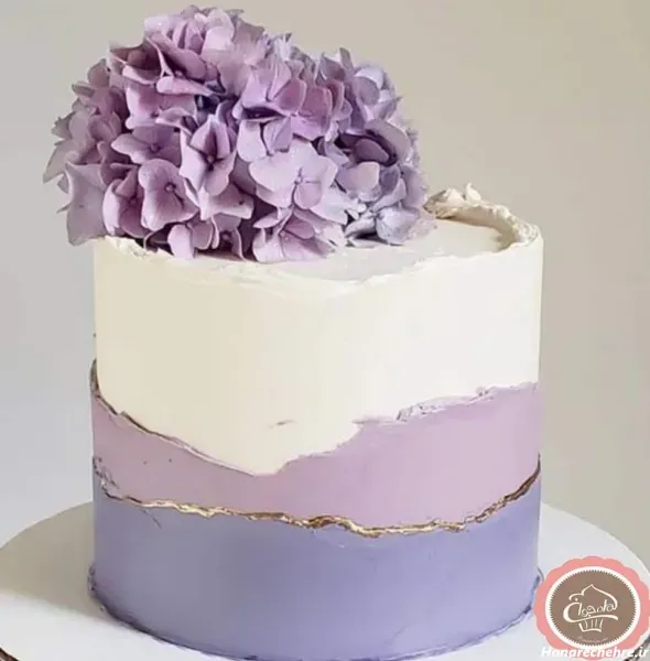  عکس کیک پاپیونی بنفش