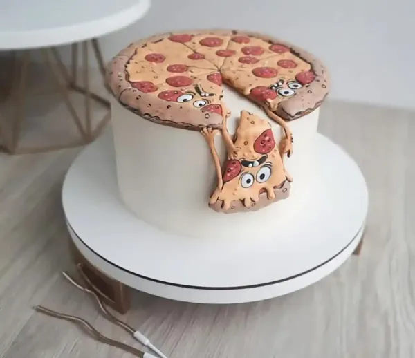  کیک پاپیونی ترند آبی