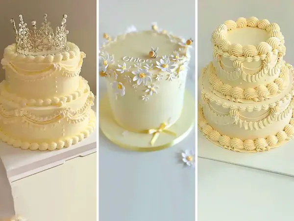 کیک عروسی یک طبقه شیک