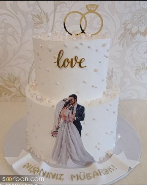  عکس کیک عقد محضری