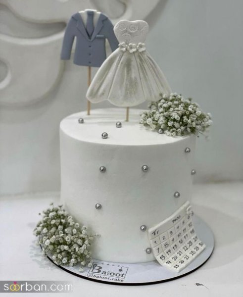  عکس کیک عقد محضری