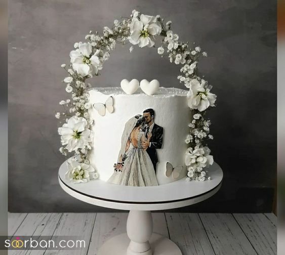 عکس کیک عقد محضری