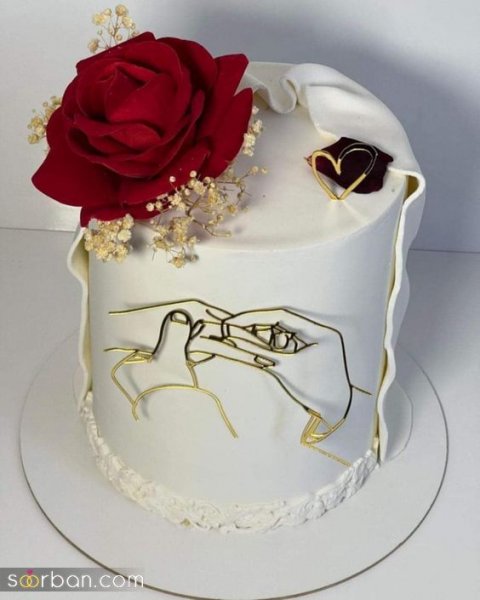  عکس کیک عقد لاکچری