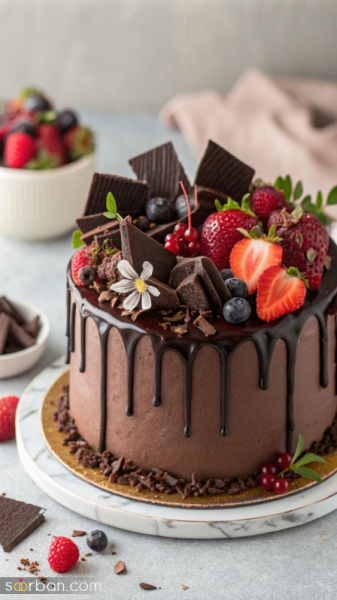  عکس کیک عروسی ترند توت فرنگی