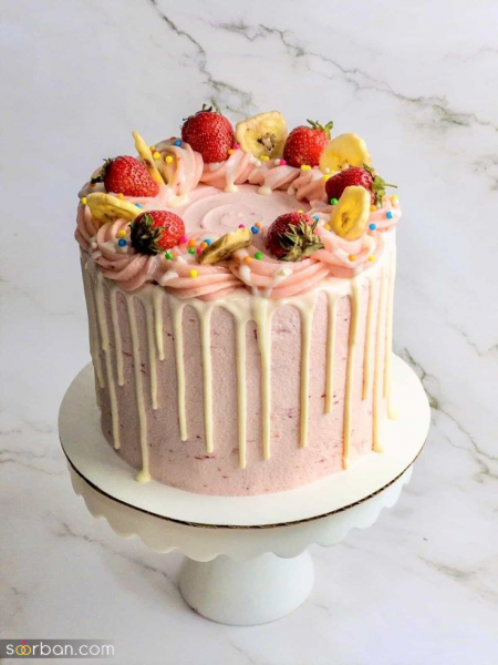  عکس کیک عروسی ترند توت فرنگی