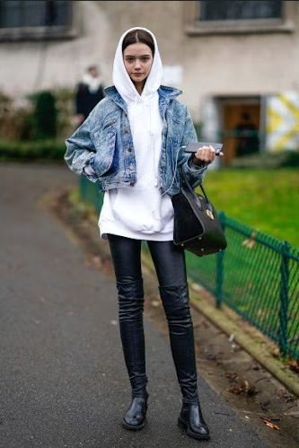  استایل پاییزی دخترانه با هودی