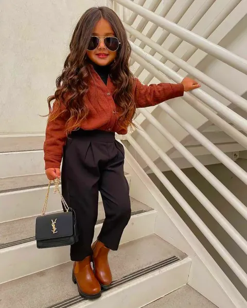  استایل پاییزی بچه گانه دخترانه