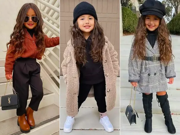  استایل پاییزی بچه گانه دخترانه