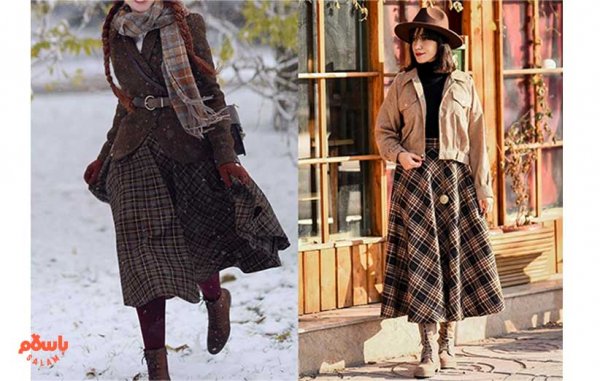  استایل پاییزی دخترانه با دامن