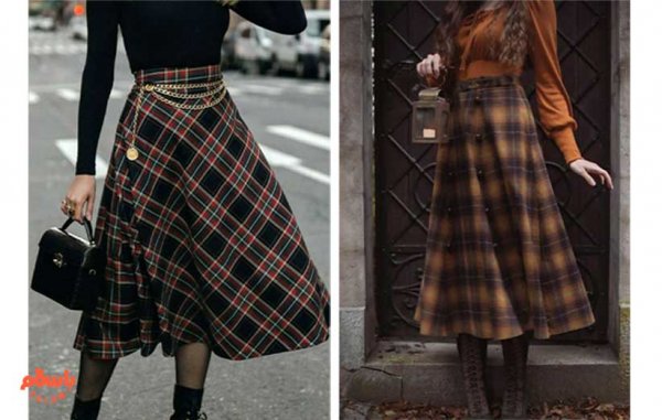  استایل پاییزی دخترانه با دامن