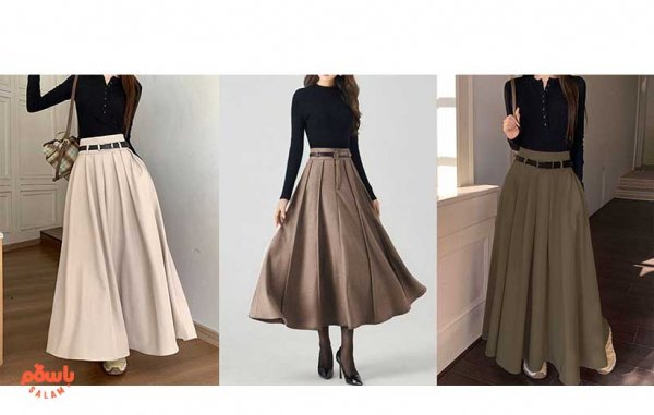  استایل پاییزی دخترانه با دامن