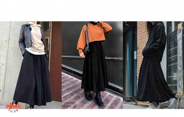  استایل پاییزی دخترانه با دامن