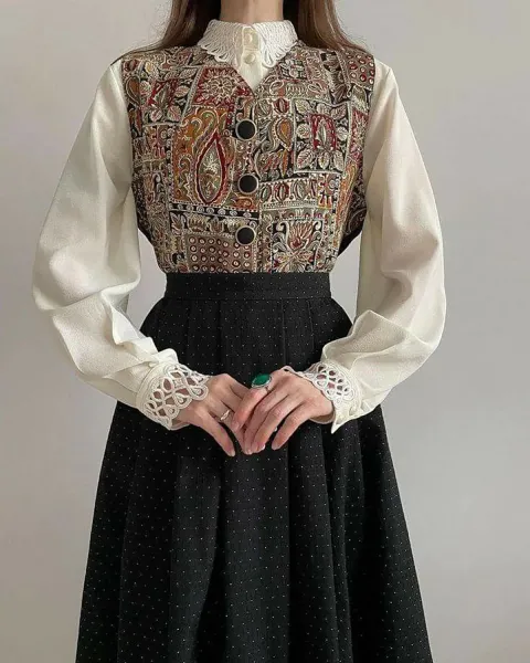  استایل با دامن پینترستی